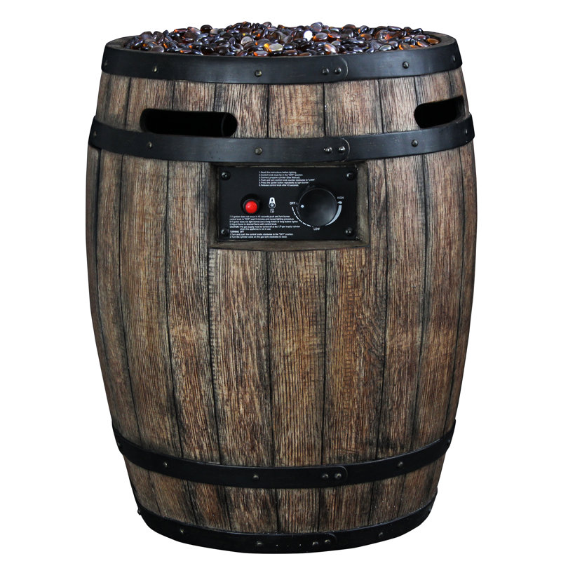 Whiskey Barrel Stainless Steel Propane Fire Pit Wayfair